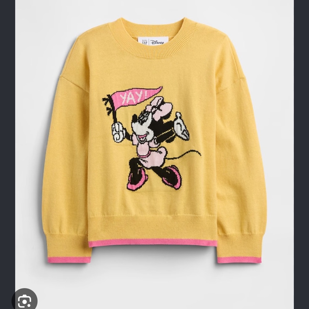 ISO : size 4T 
French Almond Yellow Minnie
babyGap
Minnie Relaxed Intarsia